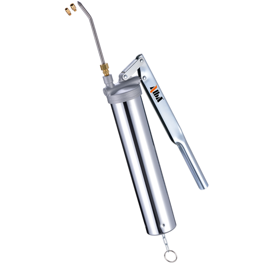 14oz/400g Jiabara Lever Grease Gun with FlexLube™ Multi-Fit Grease Pipe - Curved Version